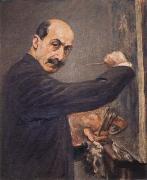 Max Liebermann self portrait oil on canvas